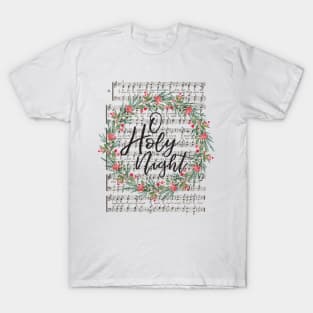 O Holy Night, Christmas Hymn Art T-Shirt